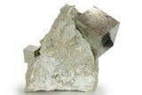 Natural Pyrite Cube In Rock - Navajun, Spain #227636-1